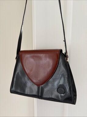 Vintage Mateus Two-Tone Genuine Leather Shoulder Bag.